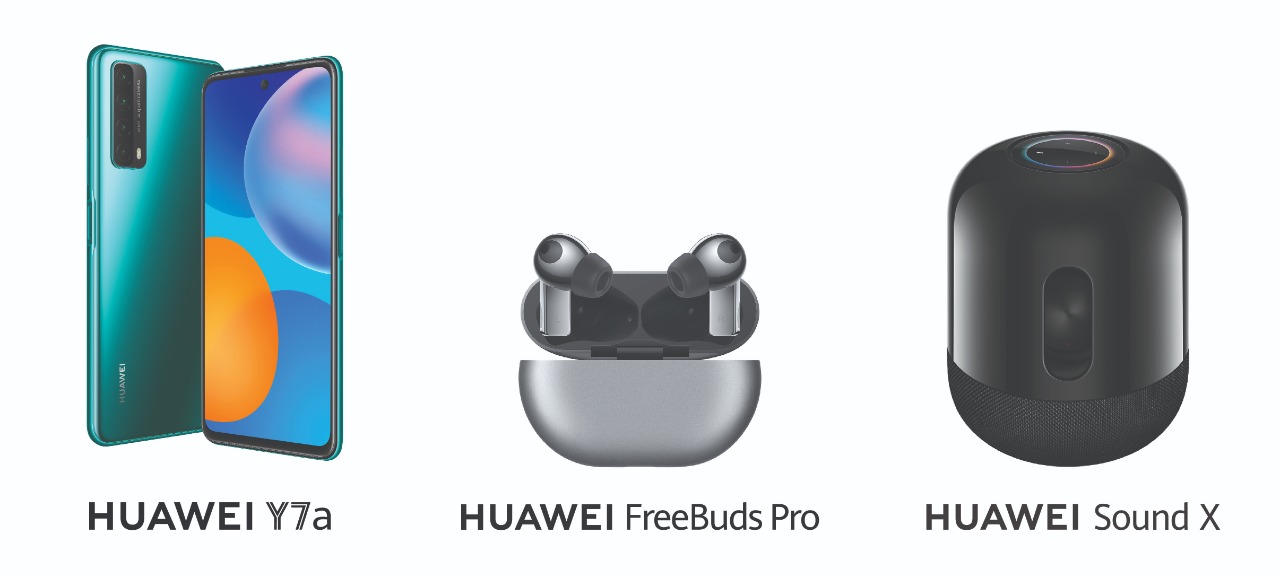 Huawei Y7a, Huawei FreeBuds Pro, Huawei Sound X for an all-inclusive life