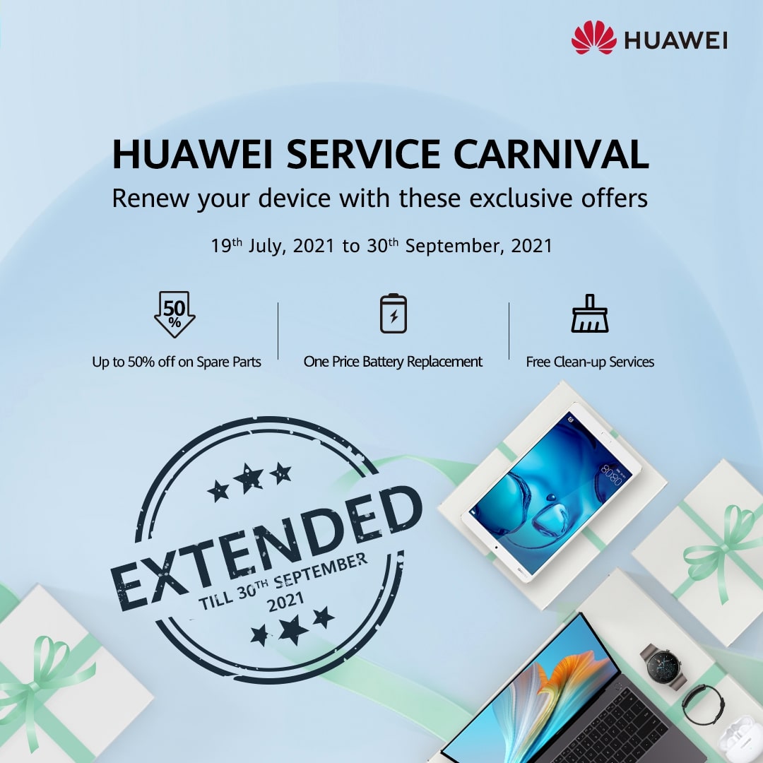 Huawei Service Carnival සමඟින් සුවිශේෂී වාසි සහ දීමනා රැසක් ලබා ගන්න