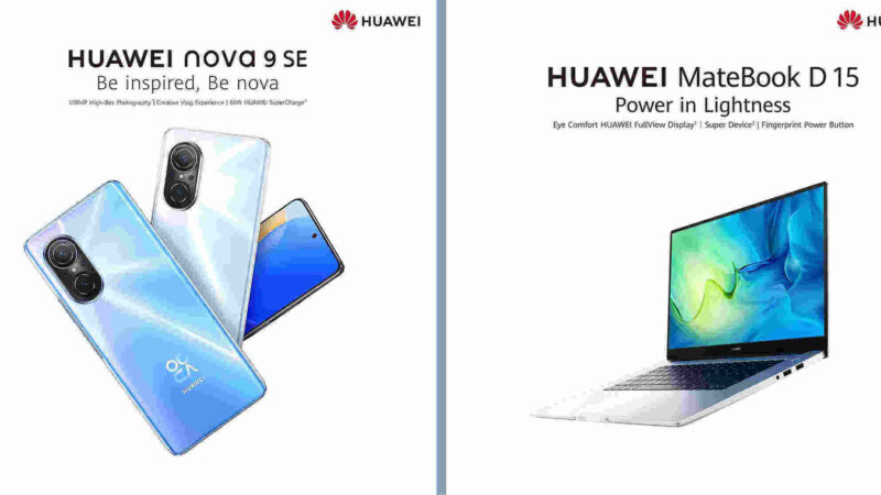 අද්විතීය Huawei Nova 9 SE ස්මාර්ට් දුරකථනය සහ MateBook D 15 ලැප්ටොප් දේශීය වෙළඳ පොළට හඳුන්වා දෙයි￼
