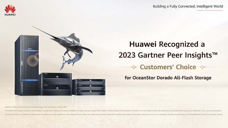 Huawei Recognized as a Customers’ Choice in 2023 Gartner Peer Insights™ Voice of the Customer for Primary Storage for Its OceanStor Dorado All-Flash Storage